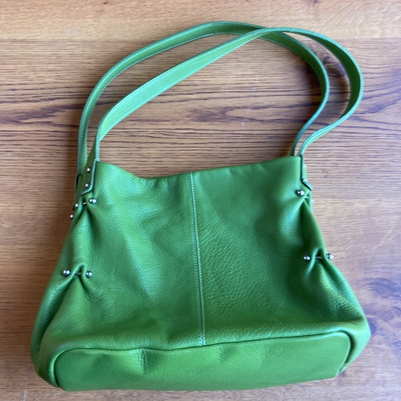 aleanto Handbags - Last chance!! Aleanto Purse Green Shoulder Bag Barbell Studs